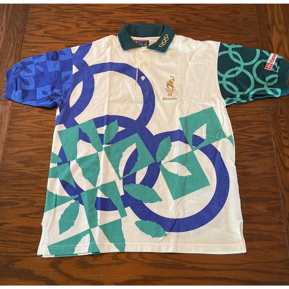 Hanes Other - Vintage 1996 Olympics Atlanta Staff Polo Shirt USA Size M